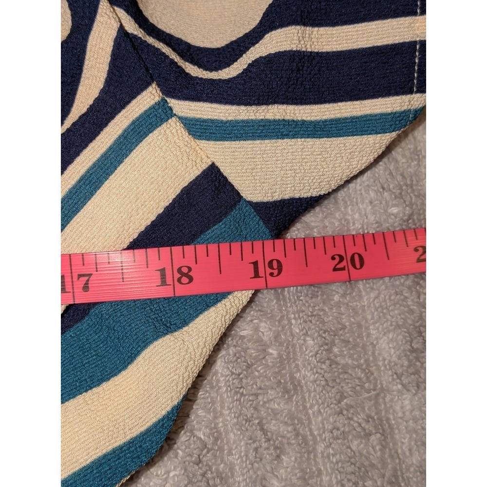 Bailey Blue Striped Surplice Jumpsuit Tie Waist Comfy Casual Career Size L NWT - Picture 8 of 8